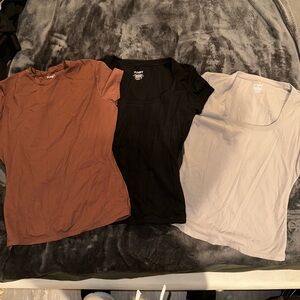 Pumiey T-Shirt bundle in Black, Brown, and Grey